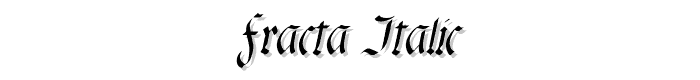 fracta Italic font